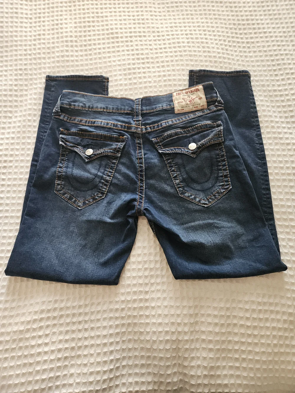 True Religion Men's Geno Slim Fit Straight Jeans, Flap Pocket, Size 34